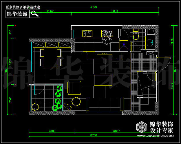 德盈國際廣場C2戶型65平米 戶型